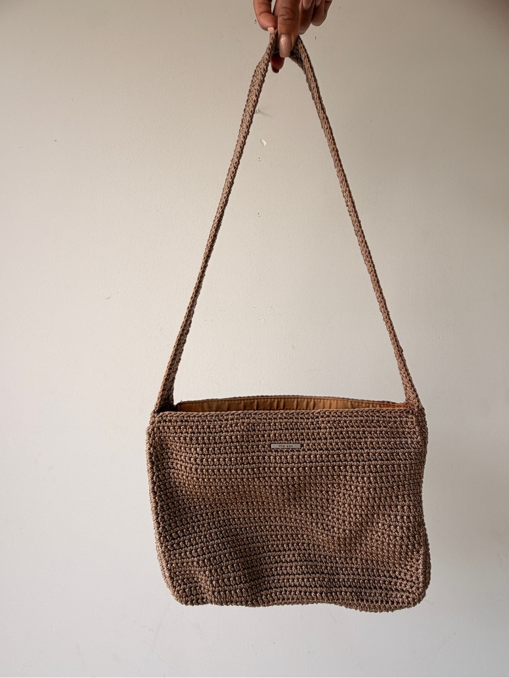 The Sak Brown Crochet Woven Shoulder Bag | Boho Y2K